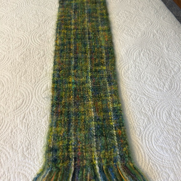 Accessories - Green Multicolor Textured Women's Scarf